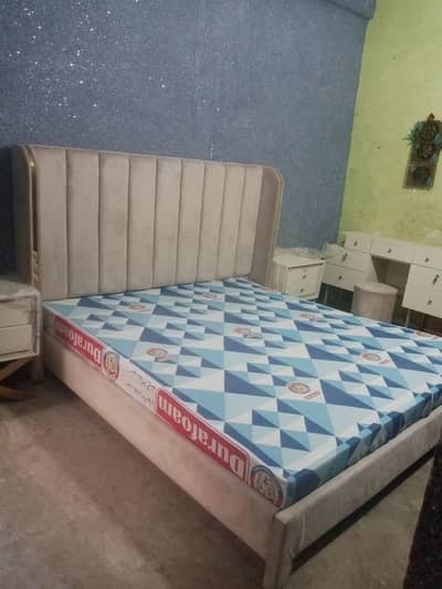 Double bed with Dressing table and mattress