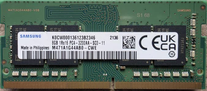 Samsung 8 gb DDR4 Laptop RAM