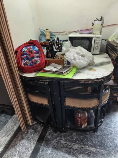 Dining Table compact with 4 Matching Chairs