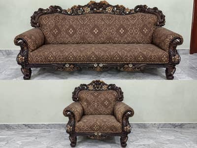 luxury carved wooden sofa set