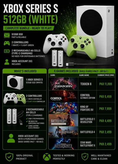 Xbox series s 512GB 2 controllers 03394101560
