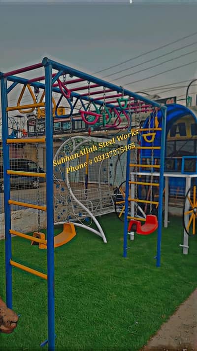 Playground equipment Slides| Steel swing | Hanging chai | Kids Jhoola