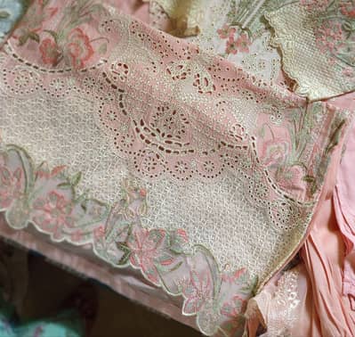 4 PCs Peach pink Chicken Kari lawn dress for sale