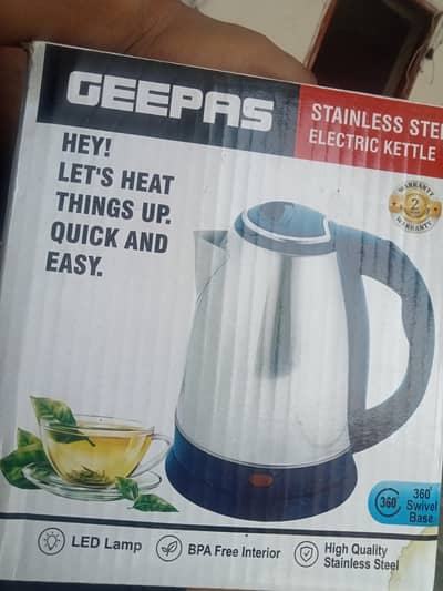 geepas stainless steel electric kettle model ASH3026