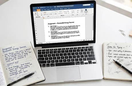Handwritten Assignment Typing to MS Word - Kamalia Students