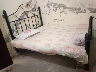 Bed with mattress