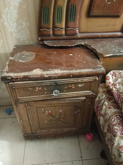 palai double bed with two side tables