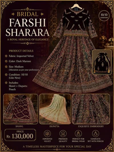 10/10 condition farshi sharara for bridal. . .