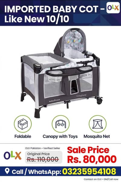 Imported Baby Cot Bassinet