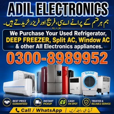 Sell Your Used / Like New Fridge & Deep Freezer in Best Rates –Karachi