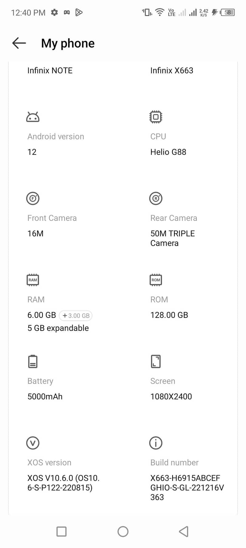 Infinix note 11 0