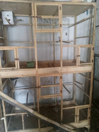 3 Wooden Cages ND Love Birds Big Box For Sale