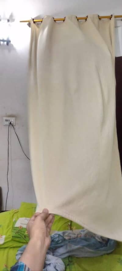 slightly used almost new Velvet Fabric Curtains 7 Piece