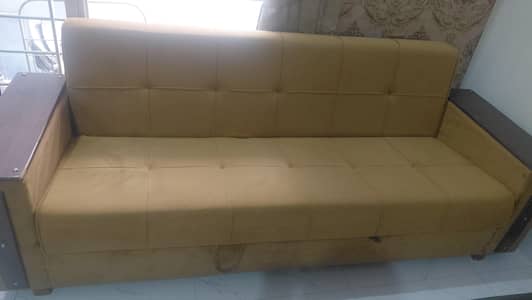 3-Seater Sofa Cum Bed for Sale – Good Condition