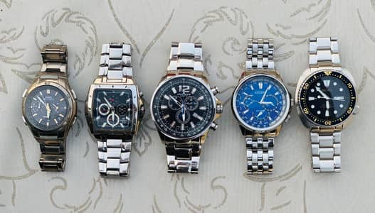 casio wave ceptor citizen seiko automatic akribos all brands