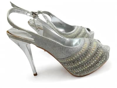 silver heel 40 size