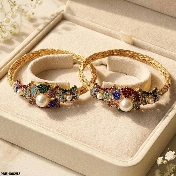 rectabgle flower bangles set 0