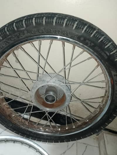 Saga 70cc Bike Back Wheel Complete Tyre + Front Rim