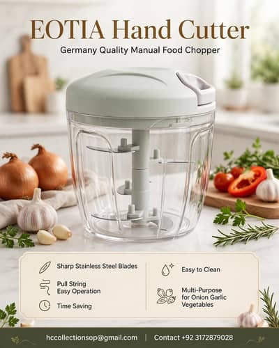 *Ecotia Germany Quality Hand Cutter Vegetable Chopper - Box Packed*