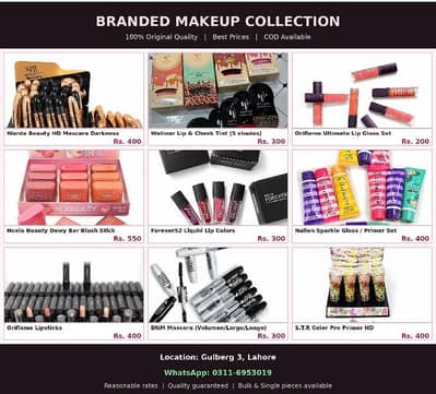 High Quality Makeup Items-Mascara lip Gloss, Blush, Primer.