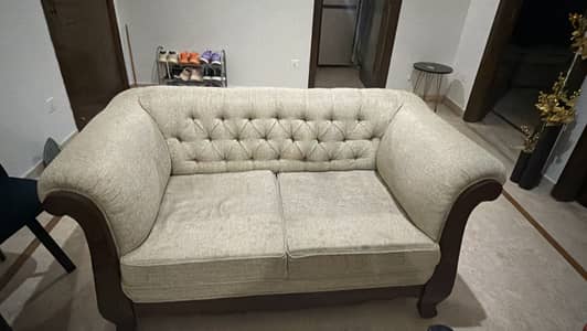 Classic Wooden Frame Sofa Set – 3 seater