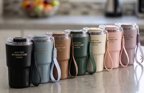 SITARAYURI Stainless Steel Insulated Bottle 360ML Double Drink Straw T