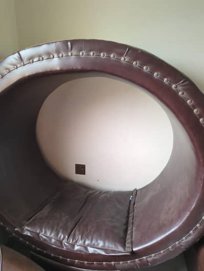 brown color sofa