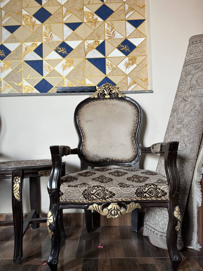 2 chairs and table 7