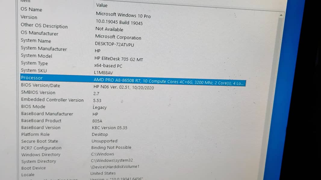 computer HP 705 1