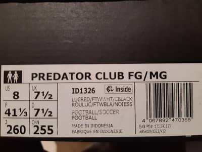 adidad (orginal)PREDATOR CLUB FG/MG studs