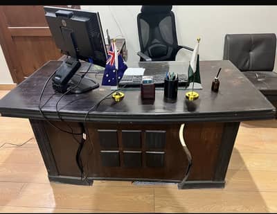 Executive Office Desk / Reception Table – Heavy Wooden Design