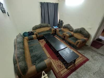 7-Seater Sofa Set for Sale | Includes 3 Tables - 1 Large + 2 Small
