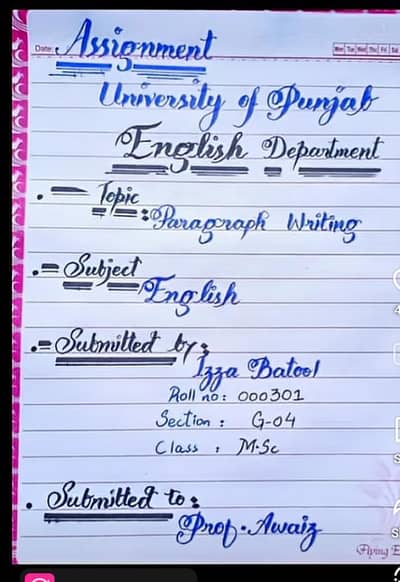 assignment writing