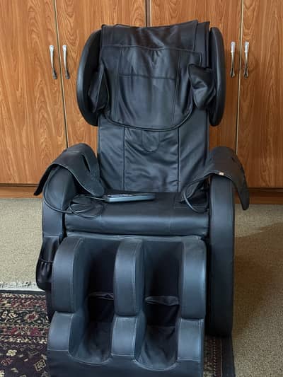 Massage Chair - Recliner Black Leather