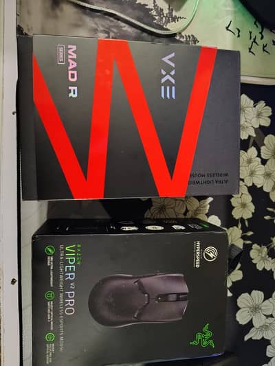 Razer Viper v2 Pro and Vxe Mad r Major Plus 8k Mice