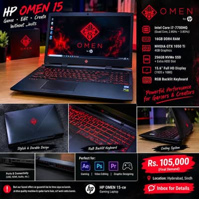 HP OMEN 15 – POWERFUL GAMING & EDITING LAPTOP