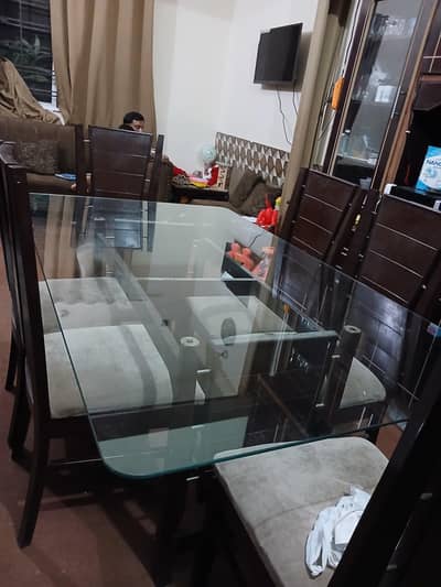 dining table with six chairs