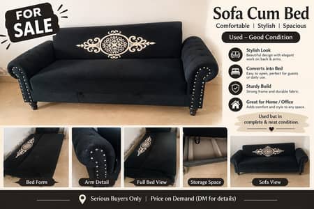 Sofa cum bed + storage