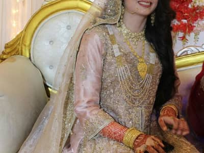 Elegant Blush Pink Valima Maxi | Heavy Dabka & Zari Embroidery