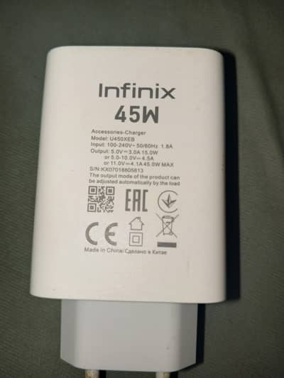Infinix 45W Original Fast Charger – Used