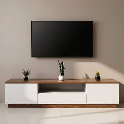 TV Console, Media Wall, LED TV Rack, Modern Media Unit
