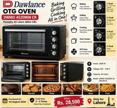 Dawlance dwmo 4520 oven 45 liter