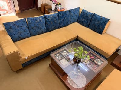 L shaped 7 seater sofa set