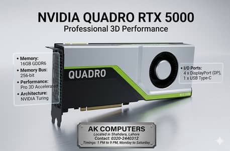 Nvidia Quadro RTX 5000 RTX3060, 1080 Ti 1050 P4000 M4000 M2000 P620