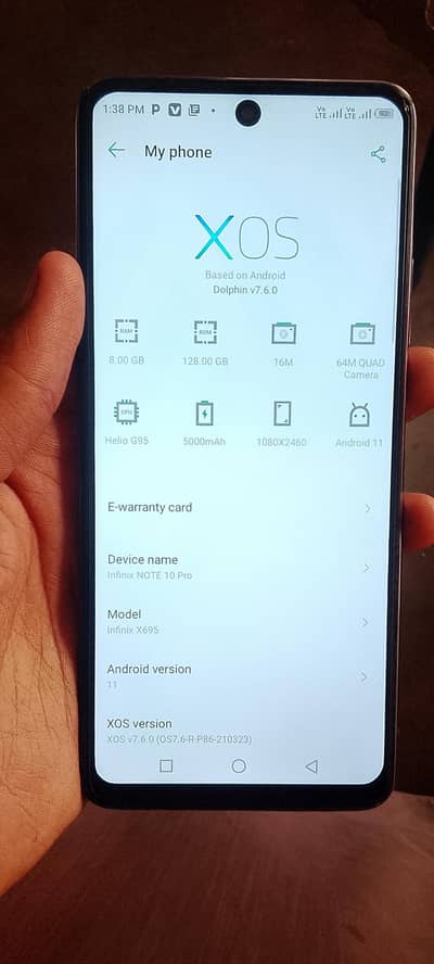 Infinix Note 10 Pro all ok panel change