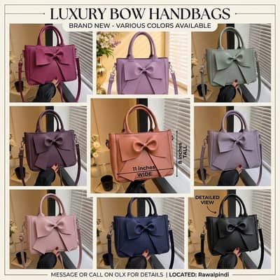 Ladies Plain Leather Shoulder Tote & Crossbody Bag