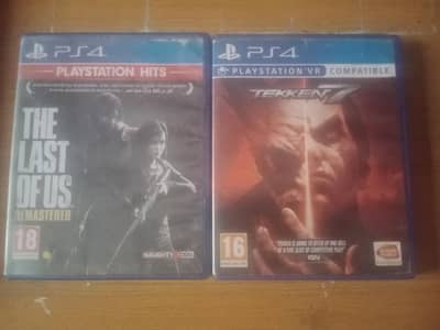 Tekken 7 and The last of us remastered ps4