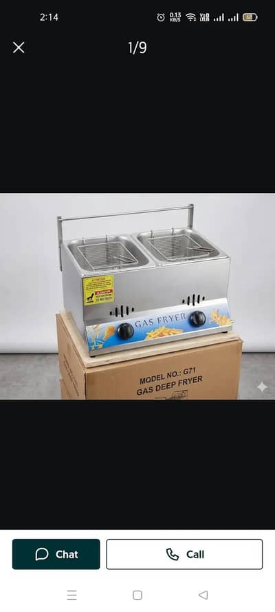 gas fryer for fries and zinger