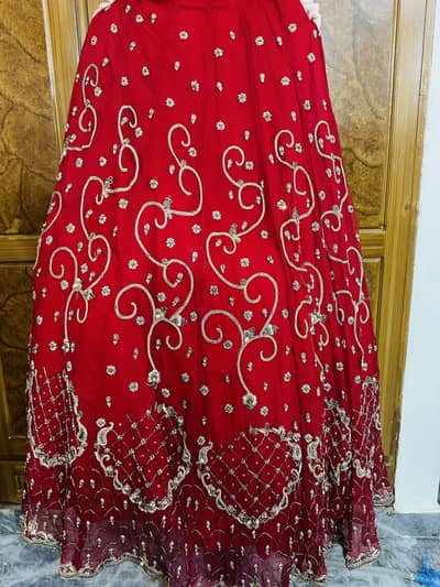 Red Bridal dress Lehnga with red bag, Barat dress, Condition 9/10