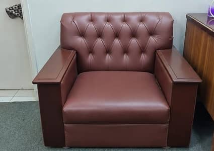 Premium Brown Leather Sofa Set – 3+2+1 | Elegant & Comfortable”